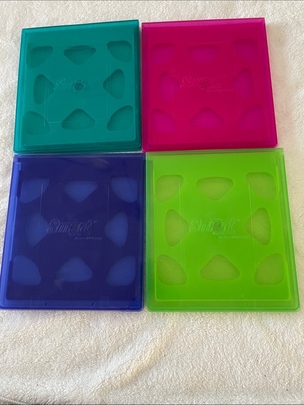 Vintage Smart Cases CD Storage Holders Lot of 4 Y2K Neon Translucent